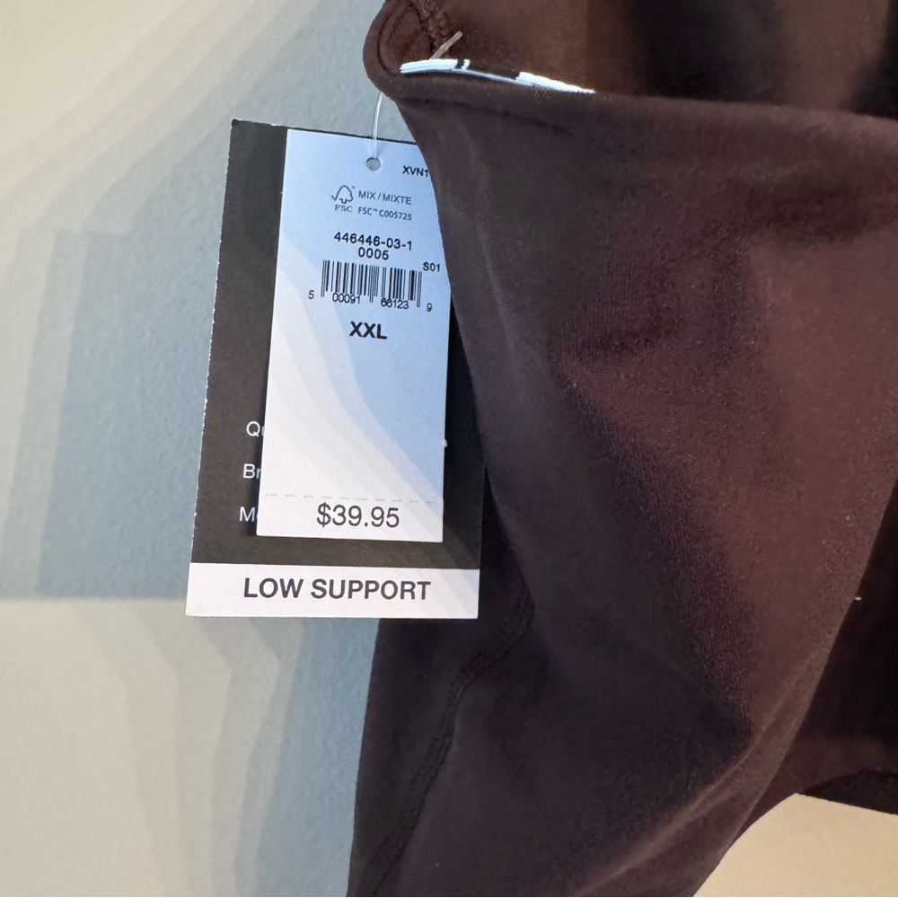 3/$30 GapFit Recycled Power Low Impact Razorback Sports Bra Size XXL - Brown NWT - Picture 3 of 4